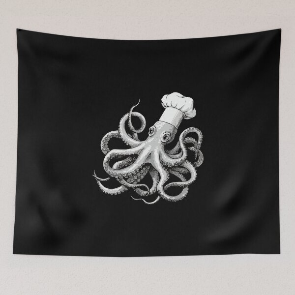 Item preview, chef hat octopus designed and sold by wi geon.