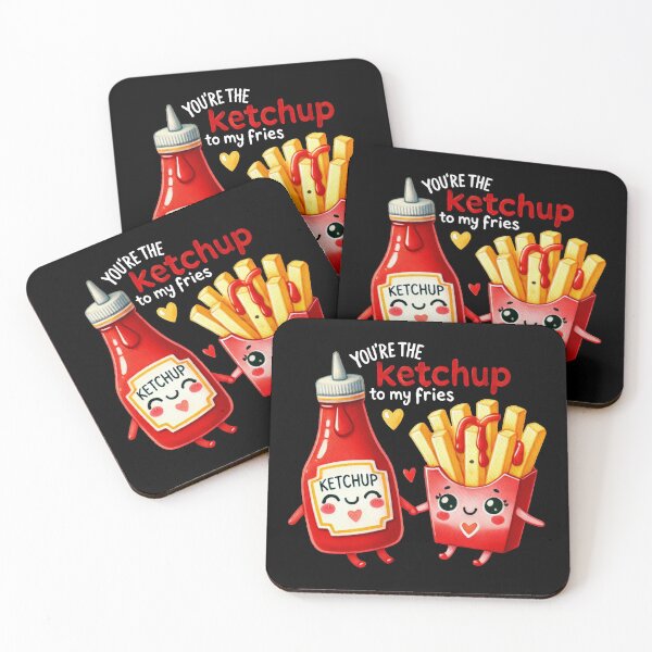 Item preview, You are the Ketchup to my Fries food pun valentines day tee designed and sold by BandiJacksonArt.