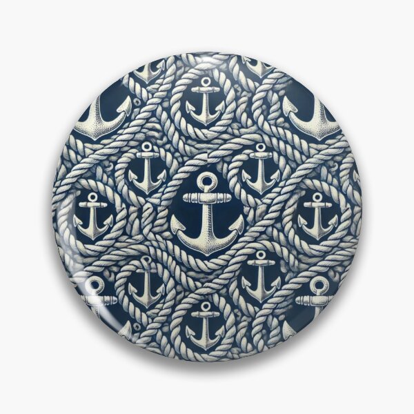 Item preview, Nautical Rope and Anchor Pattern designed and sold by Glam-OOTD.