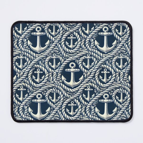 Item preview, Nautical Rope and Anchor Pattern designed and sold by Glam-OOTD.