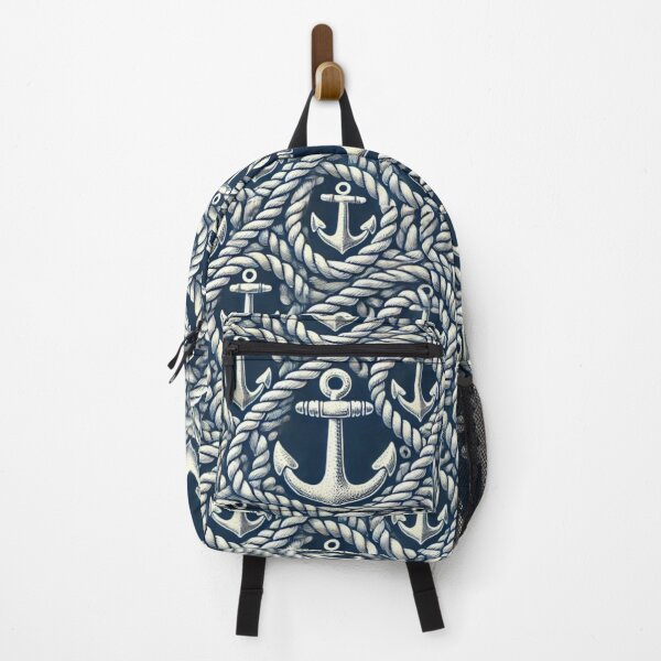 Item preview, Nautical Rope and Anchor Pattern designed and sold by Glam-OOTD.