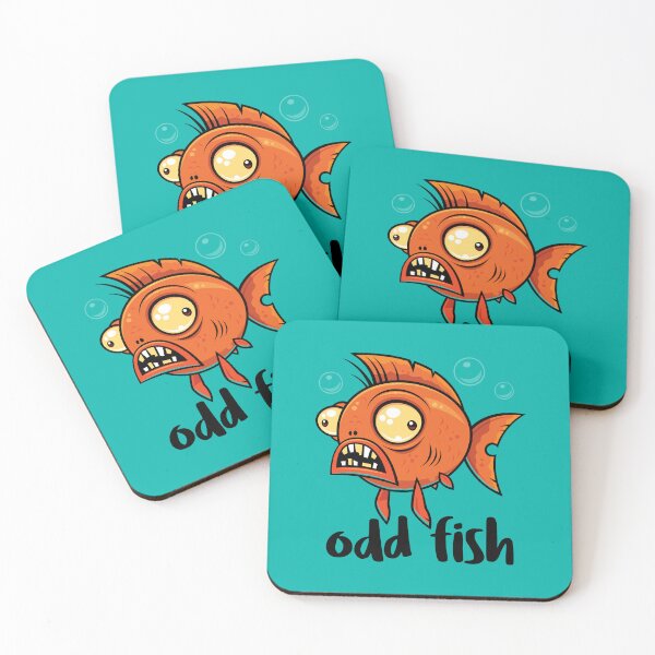 Item preview, Odd Fish Quirky Funny Orange Goldfish Cartoon designed and sold by fizzgig.