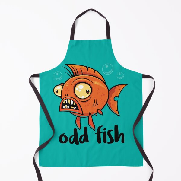 Item preview, Odd Fish Quirky Funny Orange Goldfish Cartoon designed and sold by fizzgig.