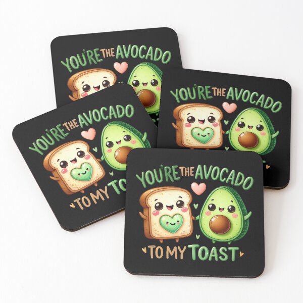 Item preview, You are the Avocado to My Toast food pun valentines day tee designed and sold by BandiJacksonArt.