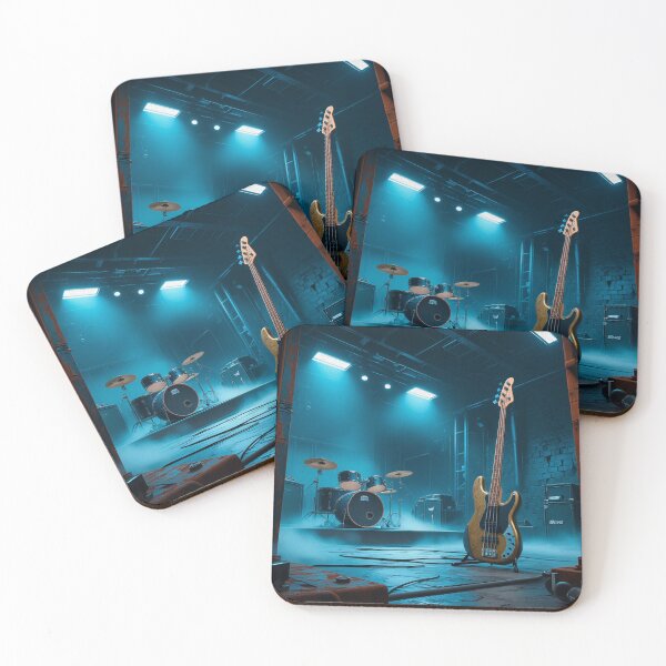 Item preview, Blue and Gold Groove Metal - Cold Industrial Color Palette Design designed and sold by Rockuanna.