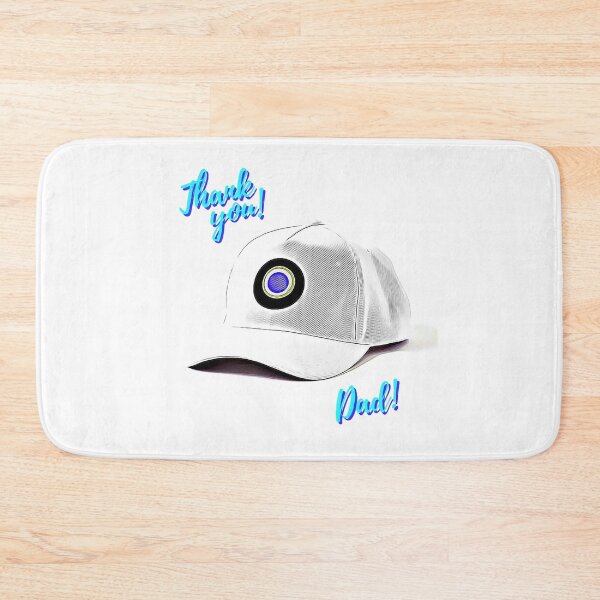 Item preview, Dad s sport hat with thanks you dad words in white and blue  designed and sold by wallartofmio.