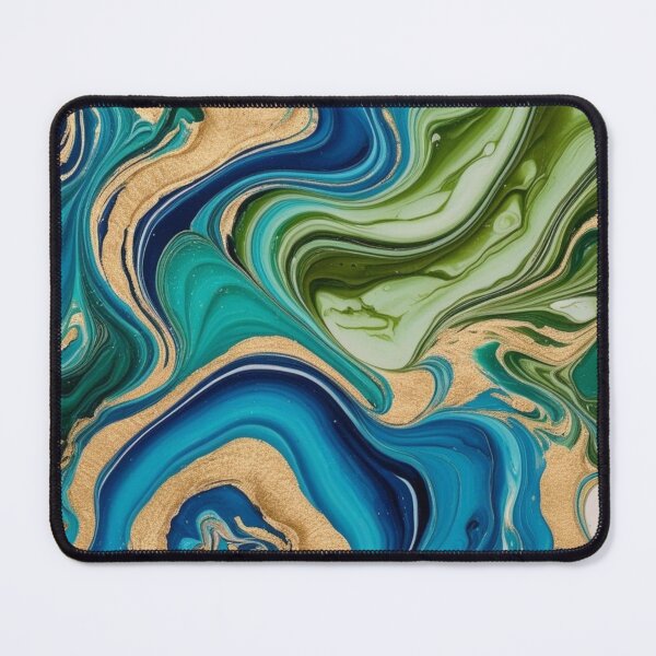 Item preview, A turquoise and gold marbling design designed and sold by Summer Sunshine.