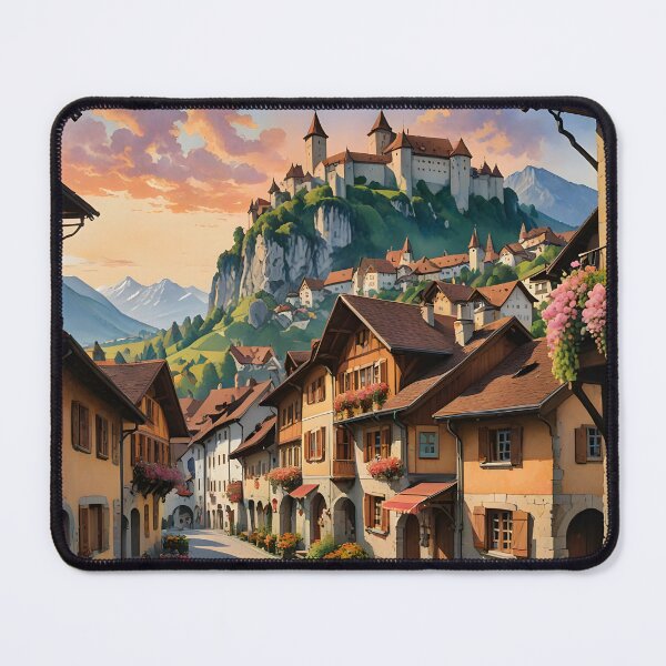 Item preview, Gruyères, Switzerland: Medieval Sunset Charm designed and sold by LSVart.