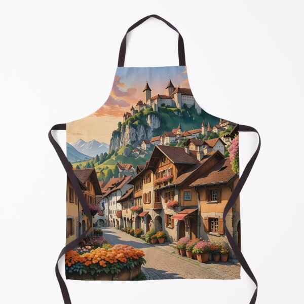 Item preview, Gruyères, Switzerland: Medieval Sunset Charm designed and sold by LSVart.