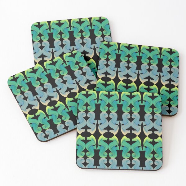 Item preview, Green Seahorse Pattern designed and sold by Yazzy Essence.
