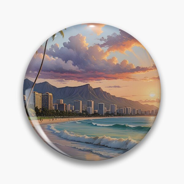 Item preview, Honolulu, Hawaii: Sunset Reflections over Waikiki designed and sold by LSVart.