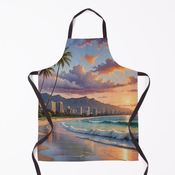 Item preview, Honolulu, Hawaii: Sunset Reflections over Waikiki designed and sold by LSVart.
