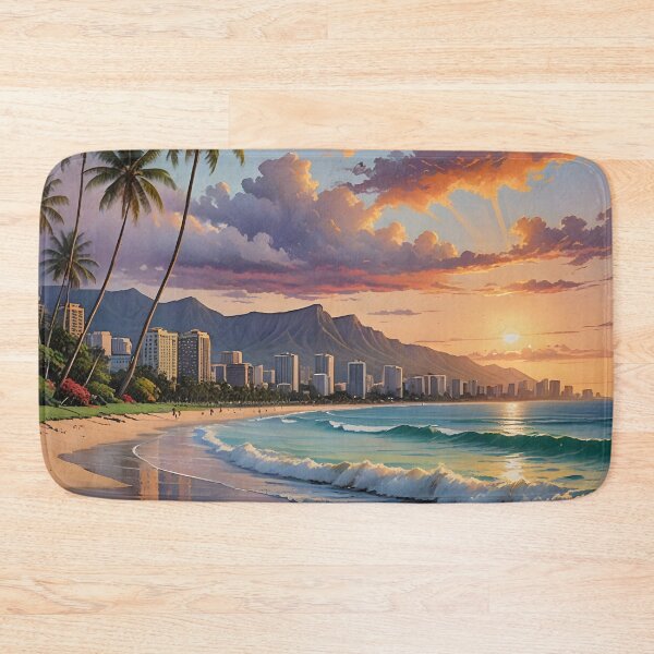 Item preview, Honolulu, Hawaii: Sunset Reflections over Waikiki designed and sold by LSVart.
