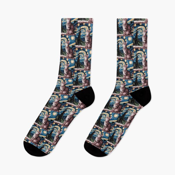 Item preview, cat looking up at the stars, vincent van gogh, cat, stars, cute, party, funnyfits70, Humor, Funny,  designed and sold by FunnyFits70.