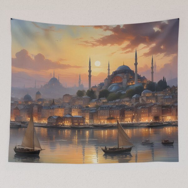Item preview, Istanbul, Turkey: Sunset Skyline Splendor  designed and sold by LSVart.