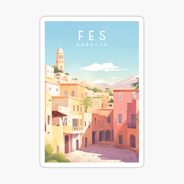 Item preview, Fes Morocco Travel Print Fez designed and sold by Wander-World.