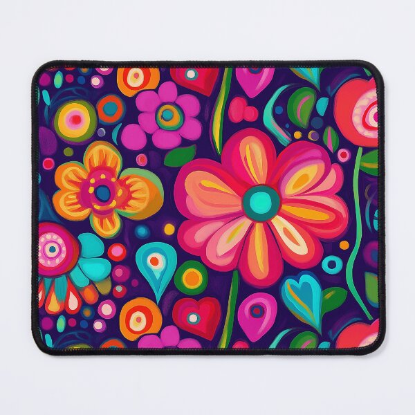 Item preview, Colorful Abstract Hearts and Flowers Pattern designed and sold by sheprint.