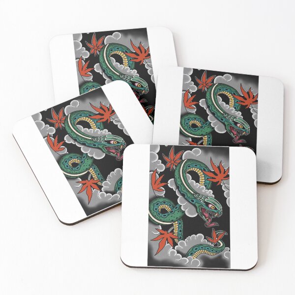 Item preview, Japanese Snake Tattoo Flash designed and sold by luckylinde.