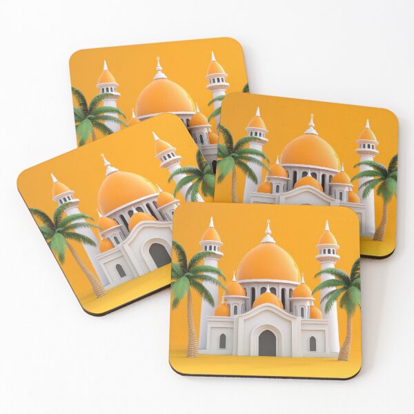 Item preview, Elegant Mosque with Golden Domes designed and sold by HattayaSra.