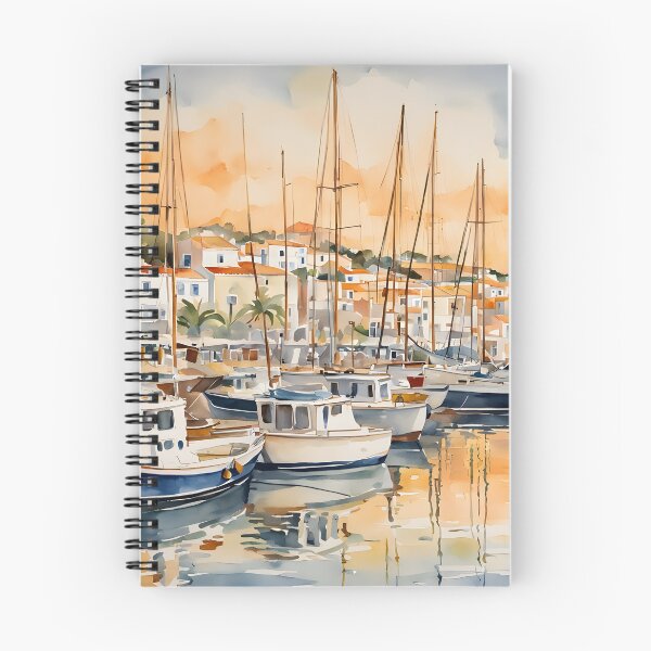 Item preview, Lagos Marina at Sunset: Golden Evening Serenity designed and sold by LSVart.