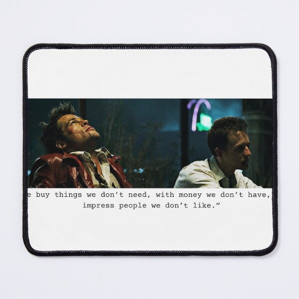 Item preview, Fight Club (1999 dir. David Fincher) Still + Quote designed and sold by Cinephile Designs.