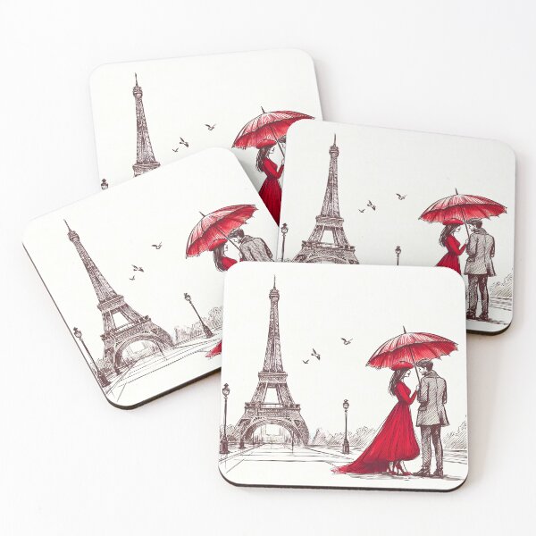 Item preview, Romantic Moment in Parisian Rain designed and sold by inkNext.