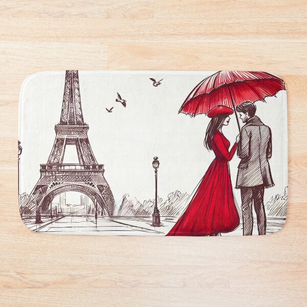 Item preview, Romantic Moment in Parisian Rain designed and sold by inkNext.