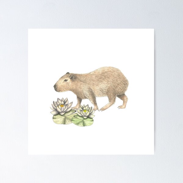Item preview, happy capybara capybara designed and sold by carolinavadell.