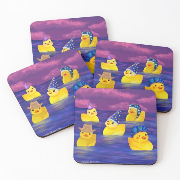 Item preview, Ducks in Hats go Swimming  designed and sold by Mercedes Makes Art.