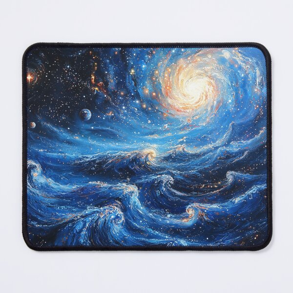 Item preview, Galactic Ocean Waves with Swirling Universe designed and sold by The Artful Nook.