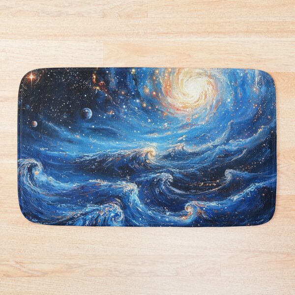 Item preview, Galactic Ocean Waves with Swirling Universe designed and sold by The Artful Nook.