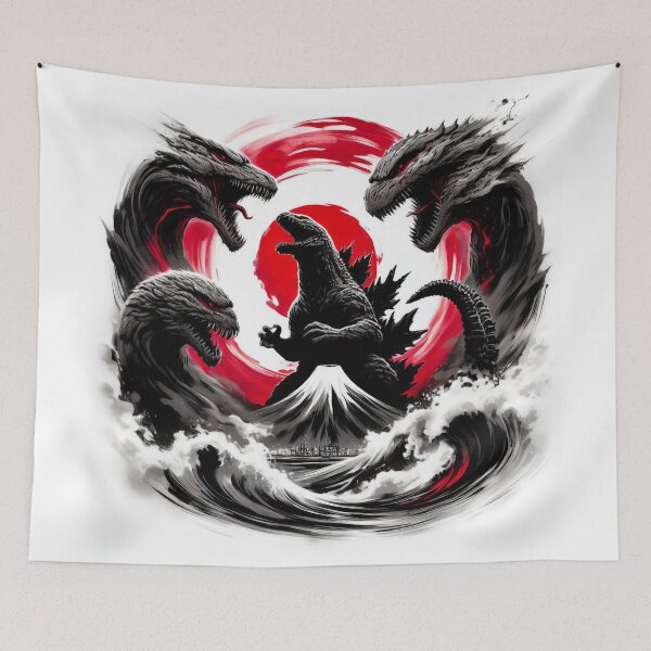 Item preview, King of Monster Kaiju vs Three-Headed Dragon designed and sold by Retr0Tshirts.