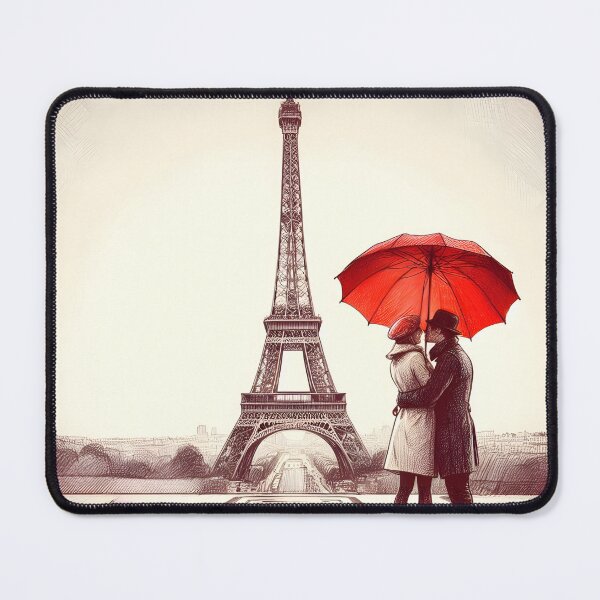 Item preview, Lovers' Embrace Under Parisian Umbrella designed and sold by inkNext.