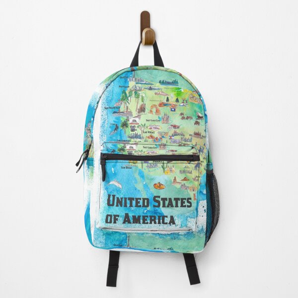 Item preview, United States of America United States Art Travel Map designed and sold by artshop77.