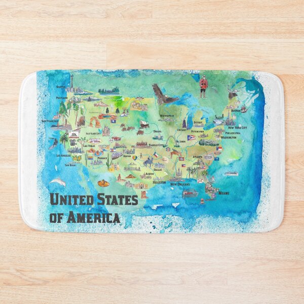 Item preview, United States of America United States Art Travel Map designed and sold by artshop77.
