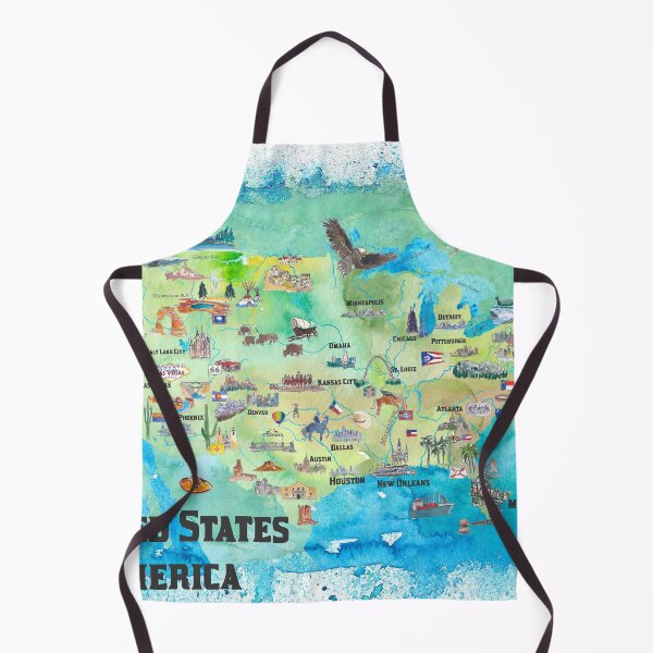 Item preview, United States of America United States Art Travel Map designed and sold by artshop77.