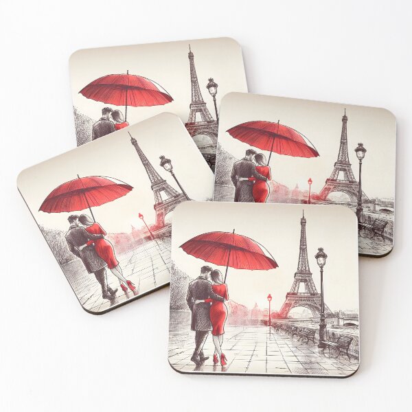 Item preview, Romantic Parisian Stroll Under Rain designed and sold by inkNext.