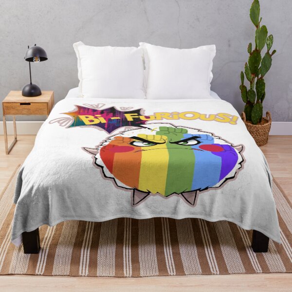 Item preview, Bi-Furious – Angry LGBTQ Cartoon Character designed and sold by PING 999 STUDIO.