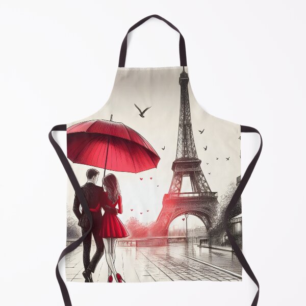 Item preview, Romantic Stroll Under Red Umbrella designed and sold by inkNext.