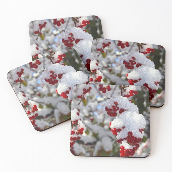 Item preview, Red Wild Berries Covered With Snow designed and sold by BostonArcImage.
