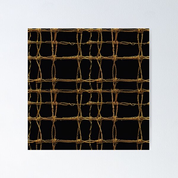 Item preview, Golden Barbed Wire Pattern designed and sold by Glam-OOTD.