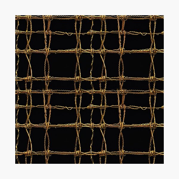 Item preview, Golden Barbed Wire Pattern designed and sold by Glam-OOTD.