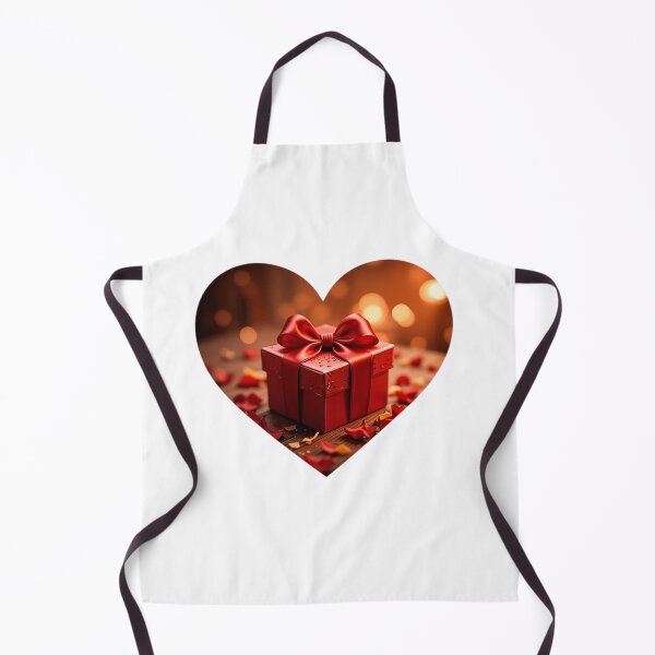 Item preview, Elegant Red Present Box with Matching Scarlet Bow, Heart Frame, and Romantic Rose Petals designed and sold by KreaDesignOne.