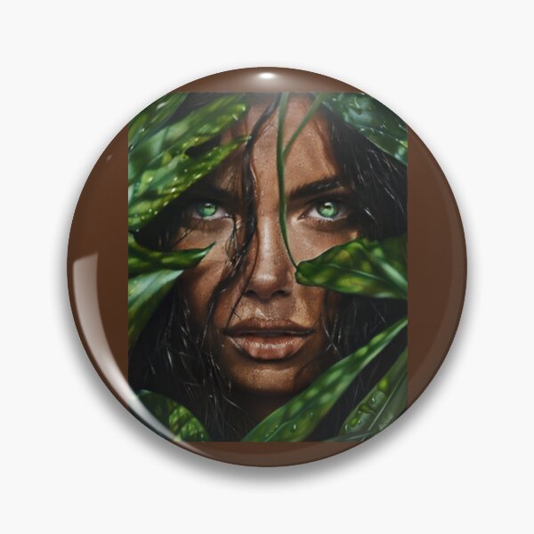 Item preview, Eyes of the Jungle – A Hauntingly Beautiful Portrait designed and sold by ArtVibeCo.