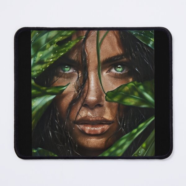 Item preview, Eyes of the Jungle – A Hauntingly Beautiful Portrait designed and sold by ArtVibeCo.