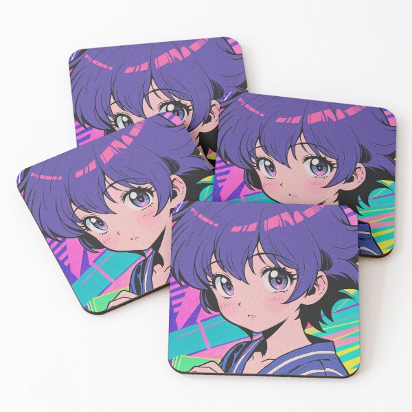 Item preview, Detailed VHS Vaporwave Style: Retro Anime Beauty designed and sold by RetroRebootShop.