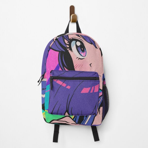 Item preview, Detailed VHS Vaporwave Style: Retro Anime Beauty designed and sold by RetroRebootShop.