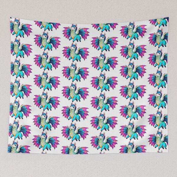 Item preview, llama dragon, cute whimsical designed and sold by ramwebroom.