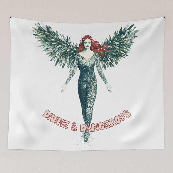 Item preview, Red hair Angel. Divine & Dangerous. Text Version. designed and sold by Shoot-The-Moon.