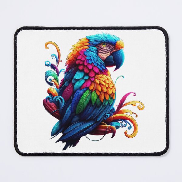 Item preview, Vibrant Neon Parrot – A Burst of Colors designed and sold by GloriousArtSKD.
